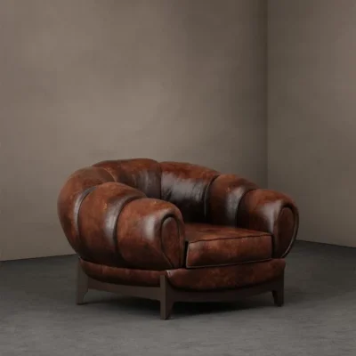 أليغرا كرسي استرخاء جلدي فاخر بتصميم كلاسيك من LIVING