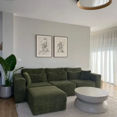 ميرانو ركنة فاخرة بخامة قطيفة مضلعة