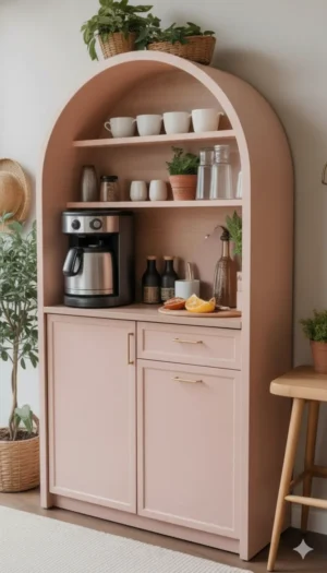 روزيّا ركن قهوة بيضاوي بلون الباستيل