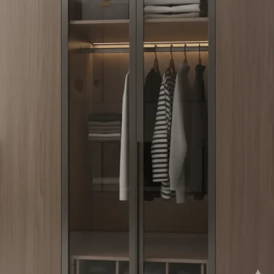 أونو خزانة ملابس زجاجية مودرن 4 أبواب