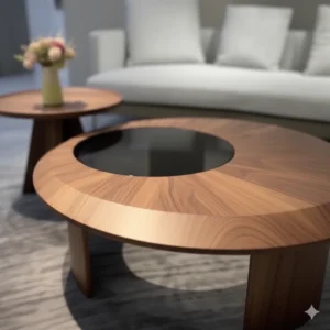 ألتيرو طقم طاولات قهوة أنيق بتصميم دائري