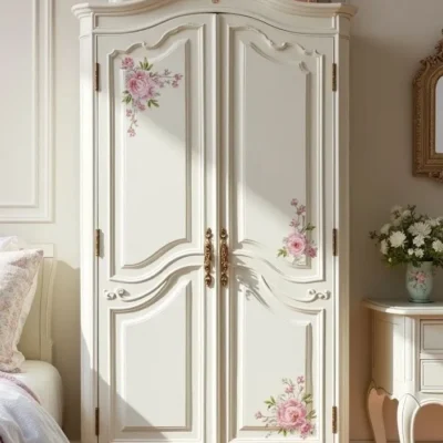 بيلورينا دولاب كلاسيك مزخرف بنقوش زهرية