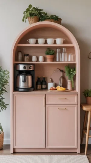 روزيّا ركن قهوة بيضاوي بلون الباستيل