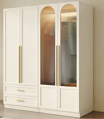 أورليفا خزانة أبواب مقوسة زجاجية فاخرة